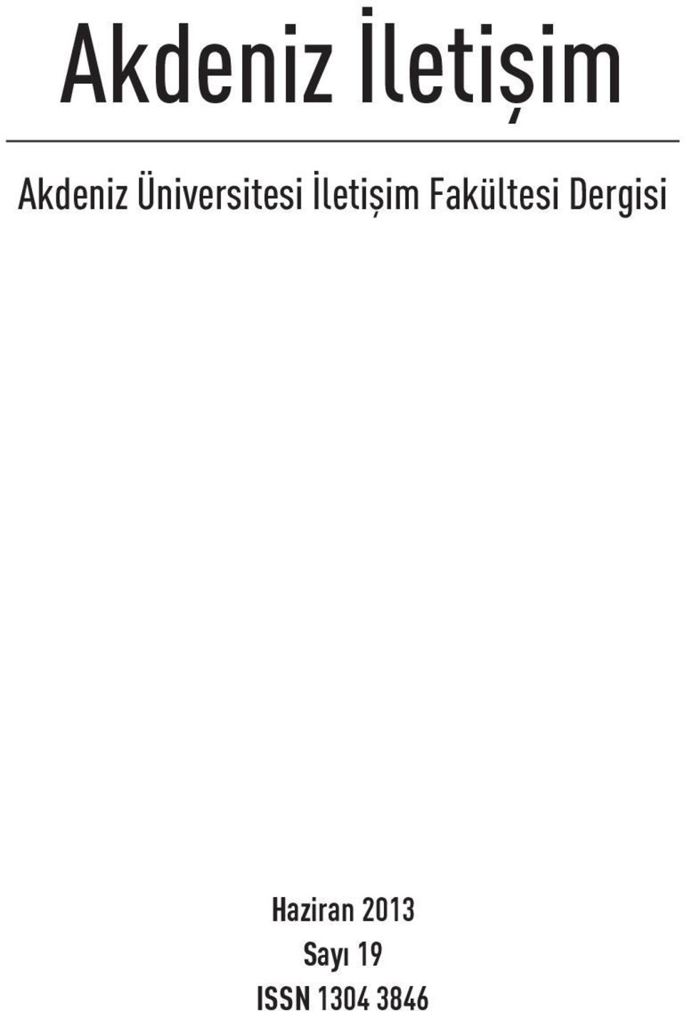 Fakültesi Dergisi