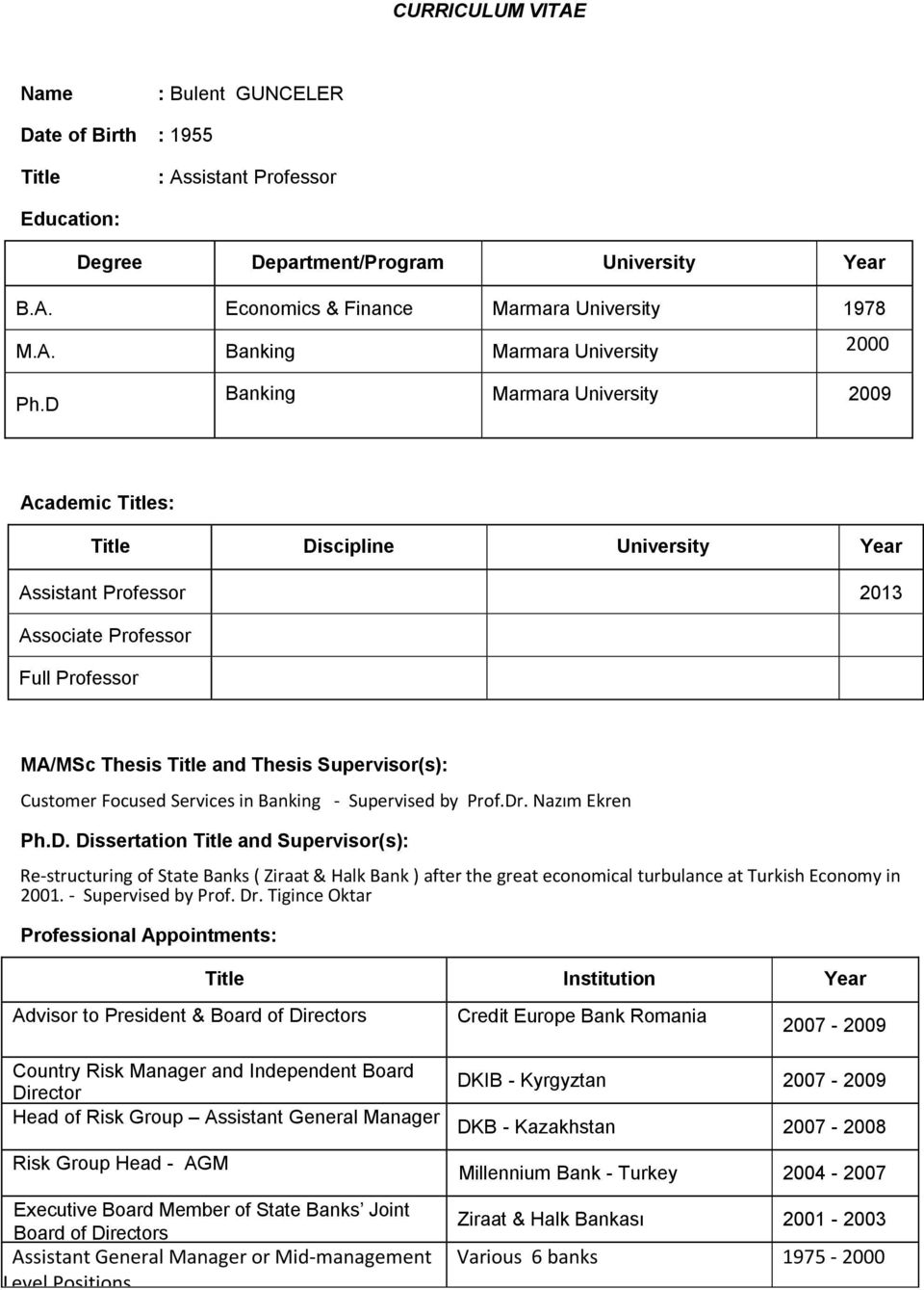 Focused Services in Banking Supervised by Prof.Dr