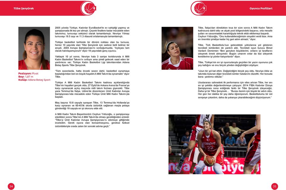 Türkiye basketbol tarihinde bir dönüm noktası olan bu turnuva, henüz 10 yaşında olan Tilbe Şenyürek için sadece belli belirsiz bir anıydı.