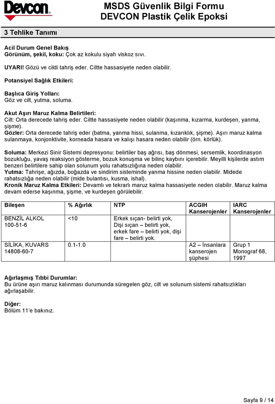 Ciltte hassasiyete neden olabilir (kaşınma, kızarma, kurdeşen, yanma, şişme). Gözler: Orta derecede tahriş eder (batma, yanma hissi, sulanma, kızarıklık, şişme).