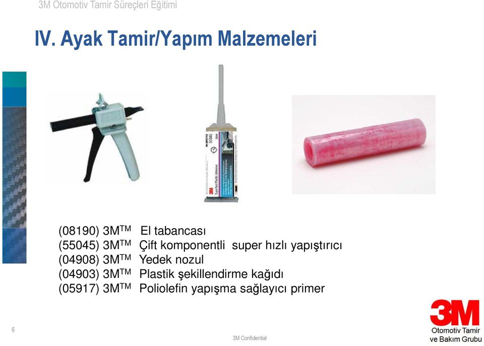 yapıştırıcı (04908) 3M TM Yedek nozul (04903) 3M TM