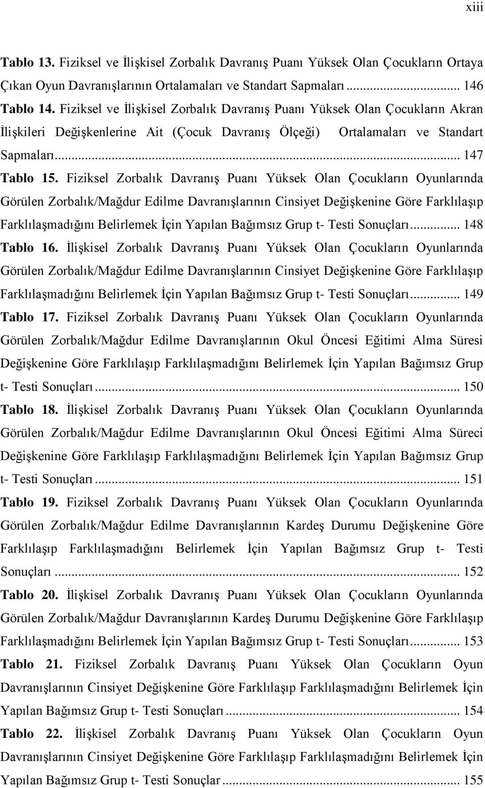 Fiziksel Zorbalık Davranış Puanı Yüksek Olan Çocukların Oyunlarında Görülen Zorbalık/Mağdur Edilme Davranışlarının Cinsiyet Değişkenine Göre Farklılaşıp Farklılaşmadığını Belirlemek İçin Yapılan