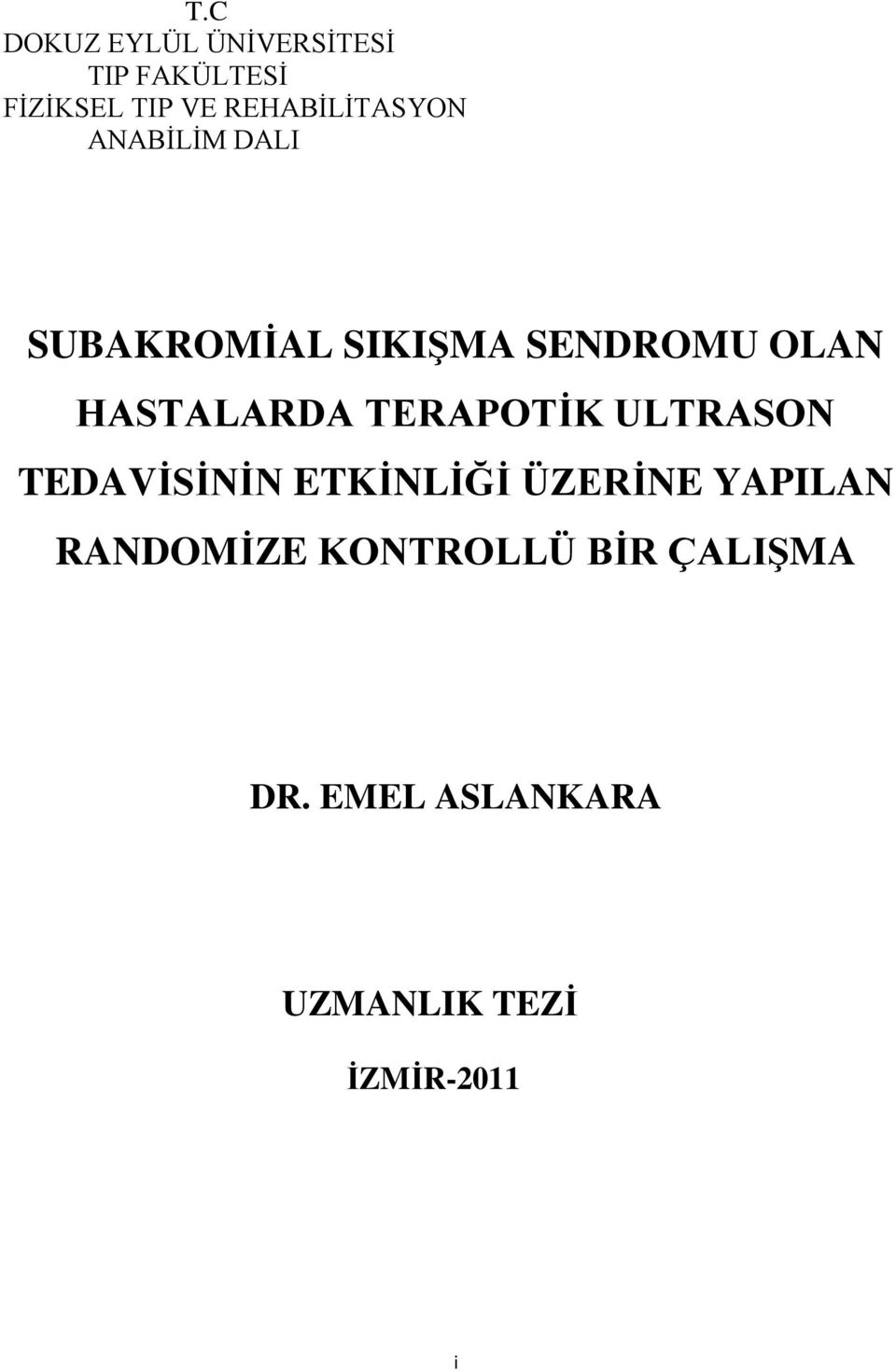 HASTALARDA TERAPOTĠK ULTRASON TEDAVĠSĠNĠN ETKĠNLĠĞĠ ÜZERĠNE