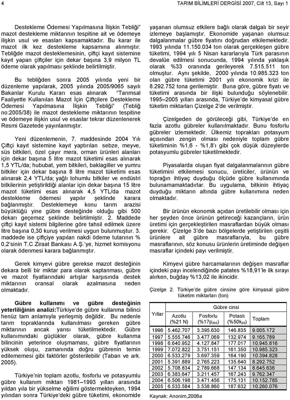 Tebliğde mazot desteklemesinin, çiftçi kayıt sistemine kayıt yapan çiftçiler için dekar başına 3,9 milyon TL ödeme olarak yapılması şeklinde belirtilmiştir.