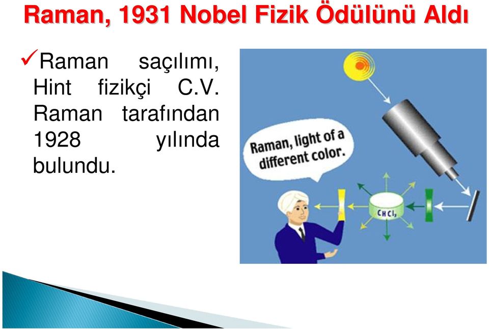 saçılımı, Hint fizikçi C.V.