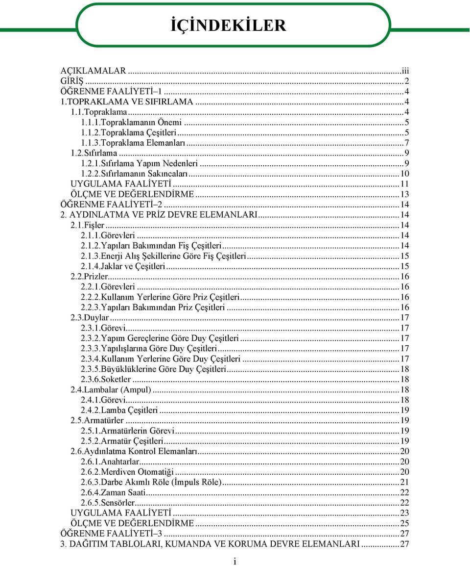 AYDINLATMA VE PRĠZ DEVRE ELEMANLARI... 14 2.1.FiĢler... 14 2.1.1.Görevleri... 14 2.1.2.Yapıları Bakımından FiĢ ÇeĢitleri... 14 2.1.3.Enerji AlıĢ ġekillerine Göre FiĢ ÇeĢitleri... 15 2.1.4.Jaklar ve ÇeĢitleri.