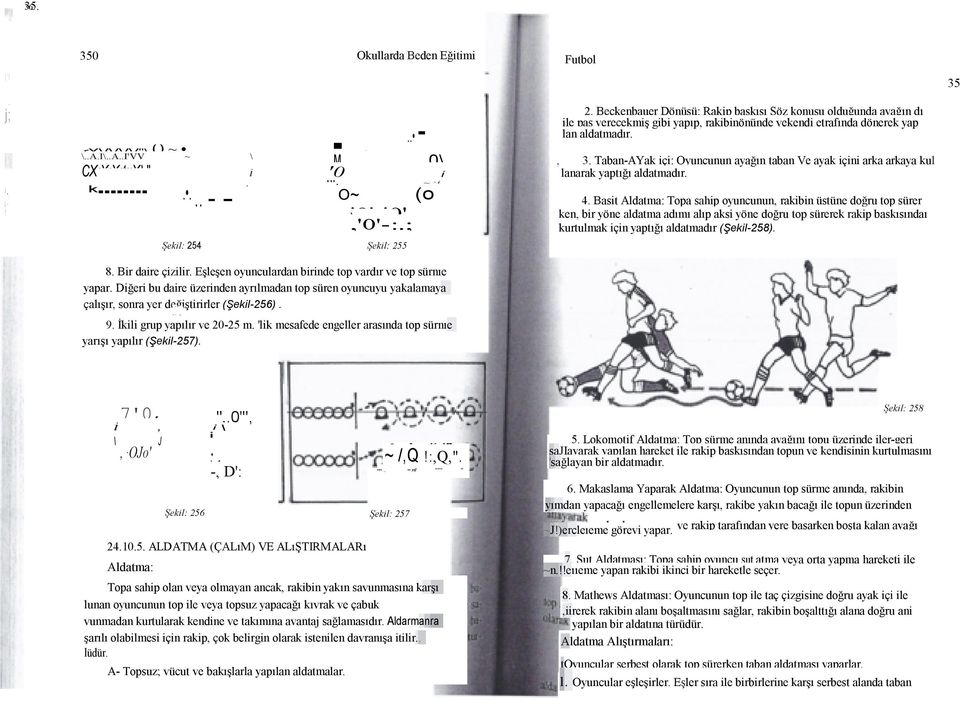 Taban-AYak ç: Oyuncunun ayağın taban Ve ayak çn arka arkaya kul lanarak yaptığı aldatmadır. 4.