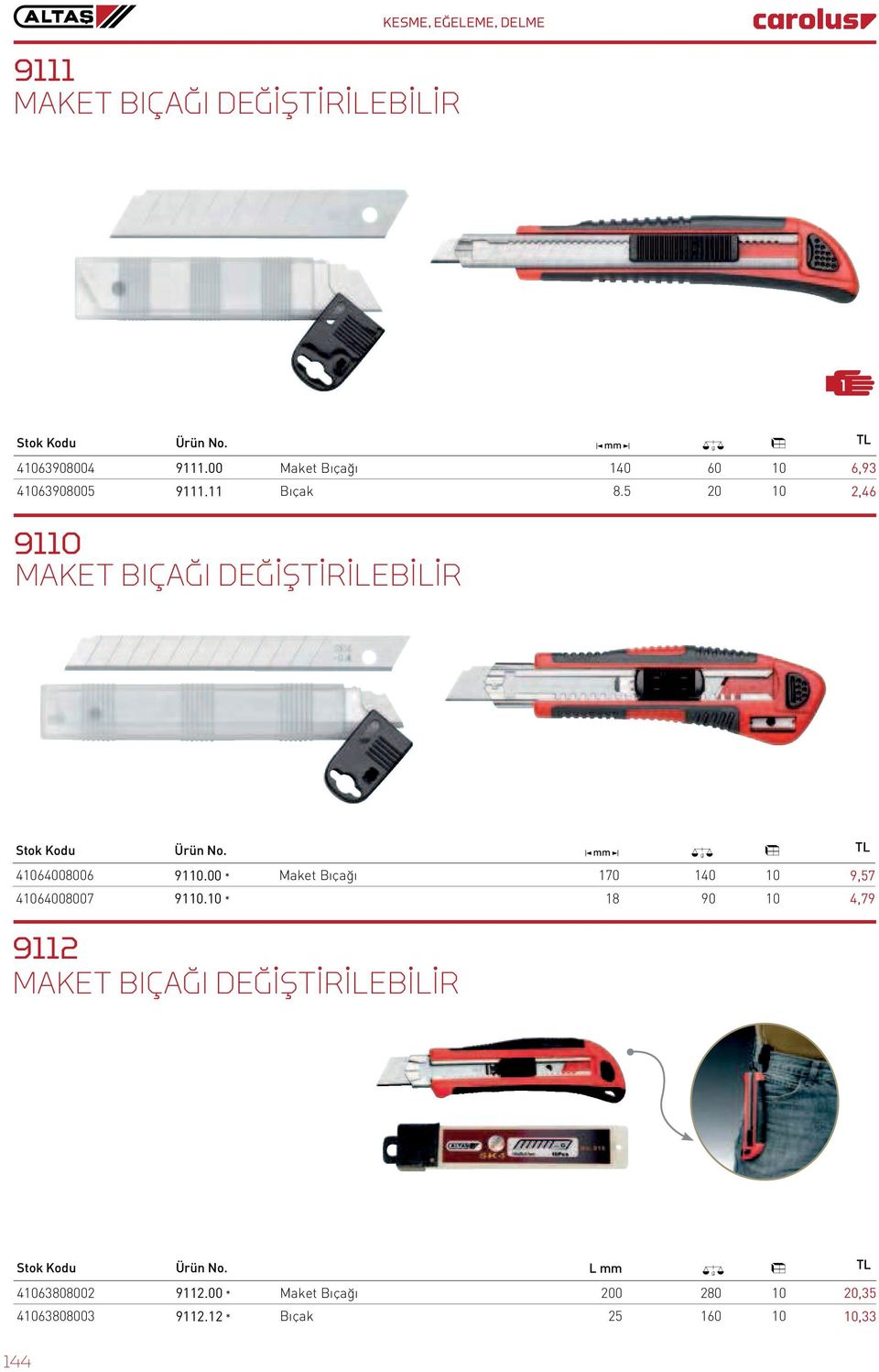 5 20 10 2,46 9110 MAKET BIÇAĞI DEĞİŞTİRİLEBİLİR 41064008006 9110.