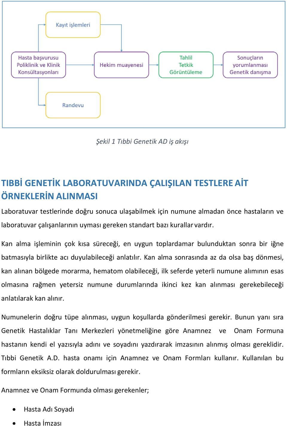 Kan alma işleminin çok kısa süreceği, en uygun toplardamar bulunduktan sonra bir iğne batmasıyla birlikte acı duyulabileceği anlatılır.