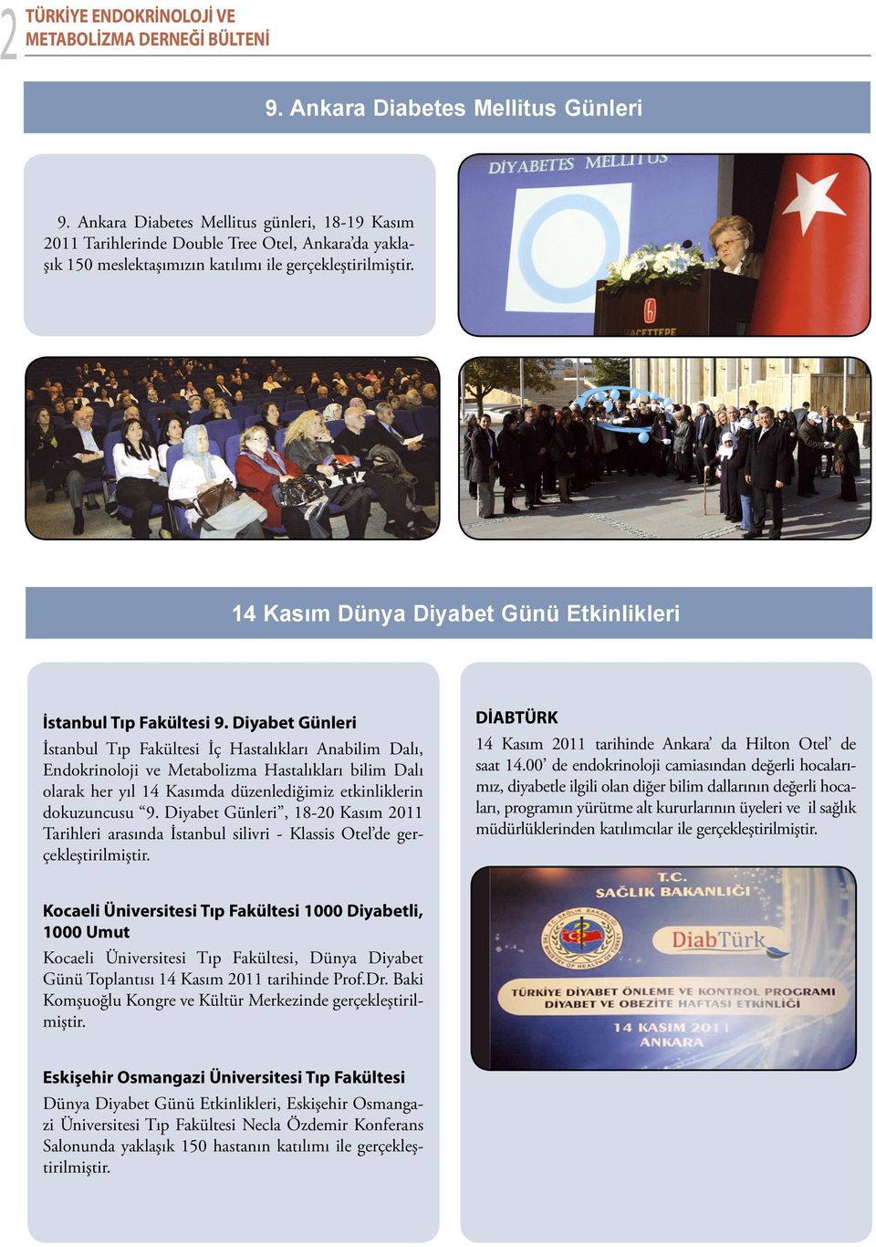 14 Kasım Dünya Diyabet Günü Etkinlikleri İstanbul Tıp Fakültesi 9.