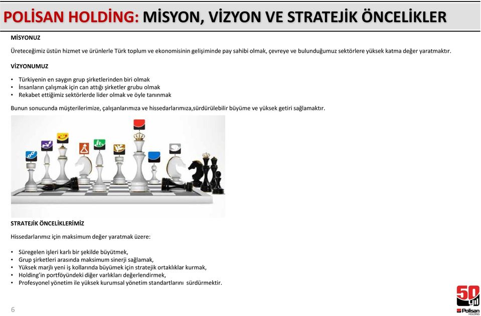 VİZYONUMUZ Türkiyenin en saygın grup şirketlerinden biri olmak İnsanların çalışmak için can attığı şirketler grubu olmak Rekabet ettiğimiz sektörlerde lider olmak ve öyle tanınmak Bunun sonucunda