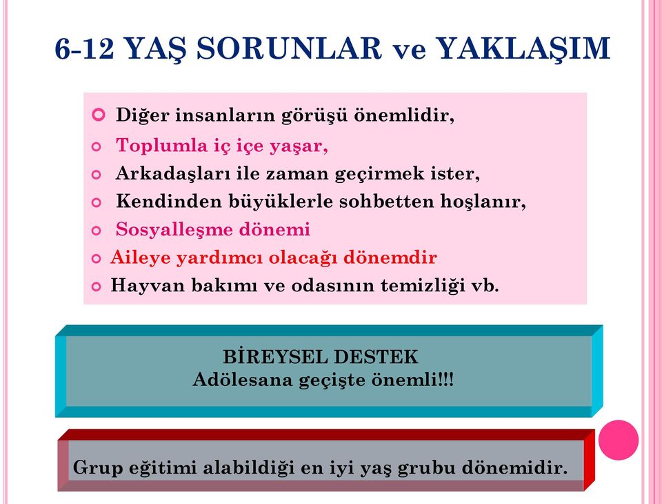 Sosyalleşme dönemi Aileye yardımcı olacağı dönemdir Hayvan bakımı ve odasının temizliği