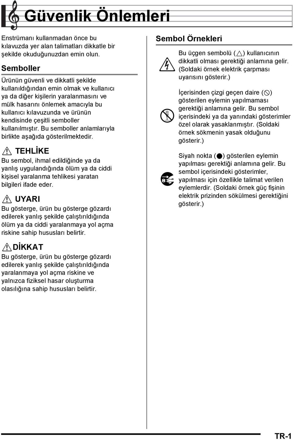 kendisinde çeşitli semboller kullanılmıştır. Bu semboller anlamlarıyla birlikte aşağıda gösterilmektedir.