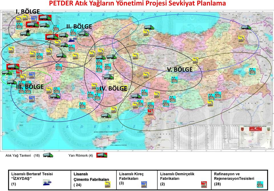 BÖLGE : Atık Yağ Tankeri (16) Lisanslı Bertaraf Tesisi ĠZAYDAġ (1) Yarı Römork