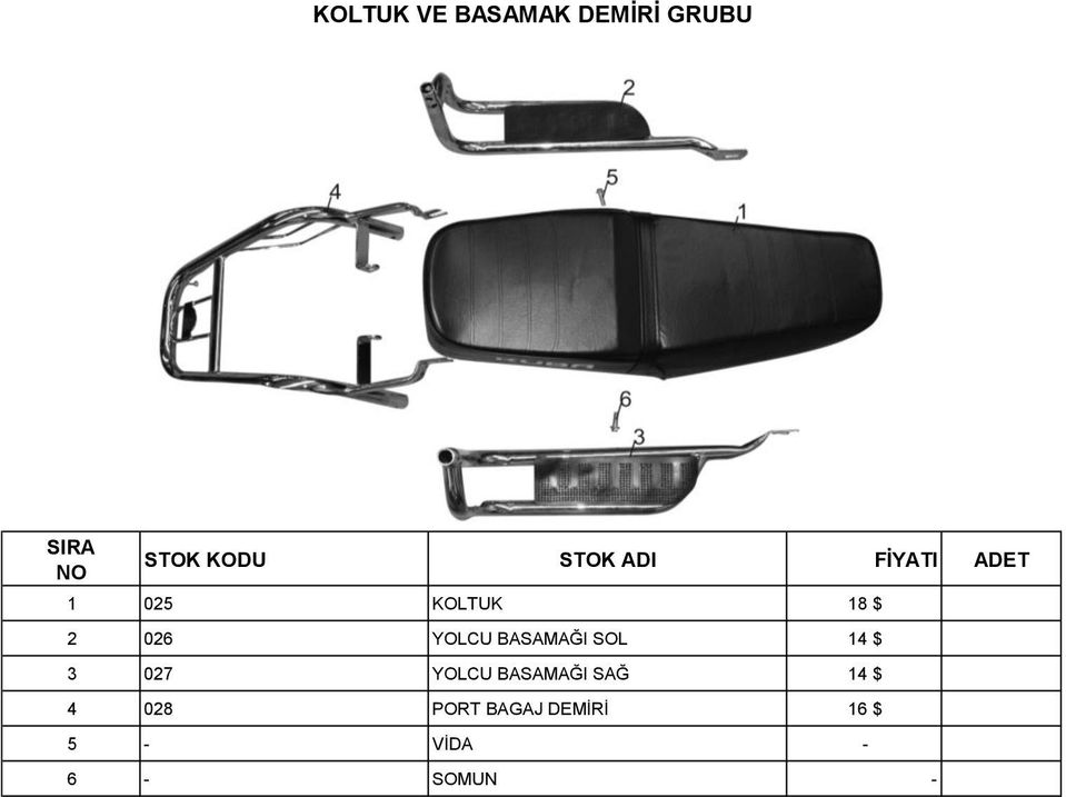 $ 3 027 YOLCU BASAMAĞI SAĞ 14 $ 4 028