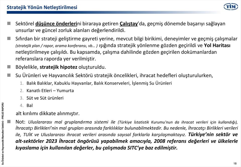 Yol Haritası netleştirilmeye çalışıldı. Bu kapsamda, çalışma dahilinde gözden geçirilen dokümanlardan referanslara raporda yer verilmiştir. Böylelikle, stratejik hipotez oluşturuldu.