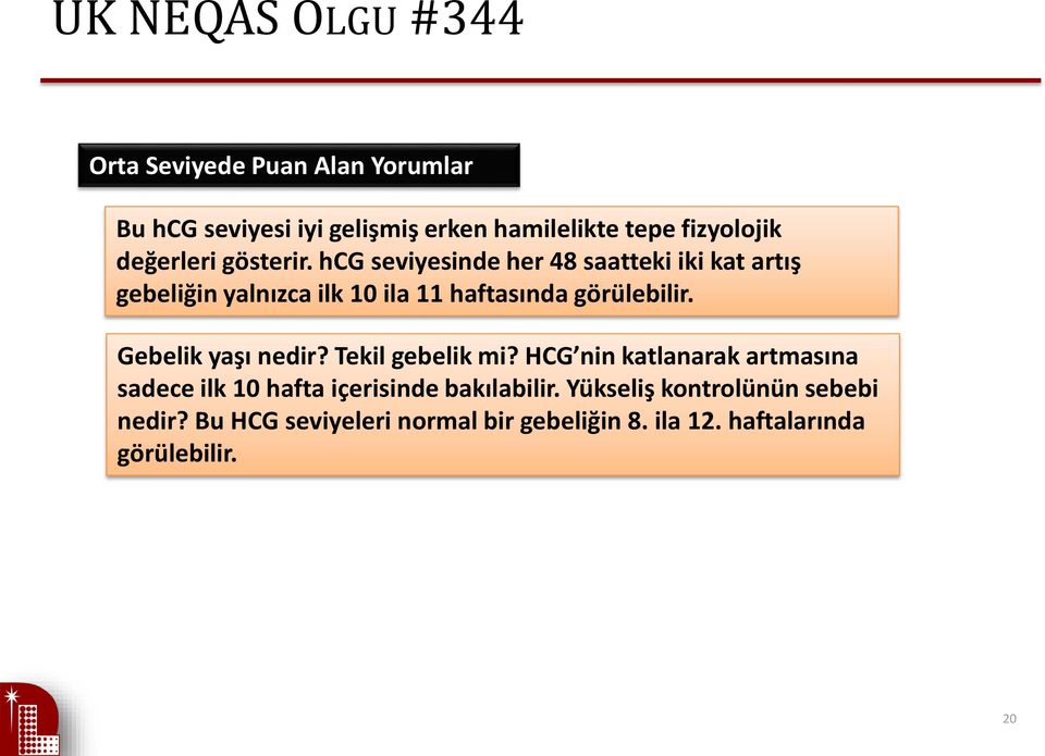 hcg seviyesinde her 48 saatteki iki kat artış gebeliğin yalnızca ilk 10 ila 11 haftasında görülebilir.