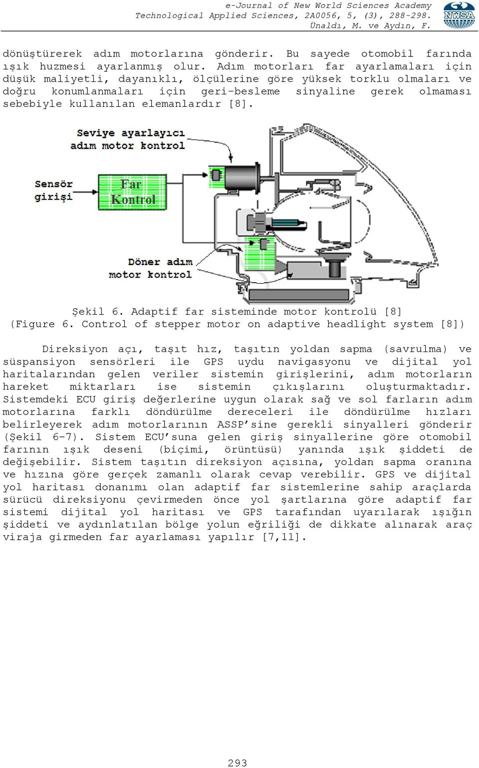 elemanlardır [8]. Şekil 6. Adaptif far sisteminde motor kontrolü [8] (Figure 6.