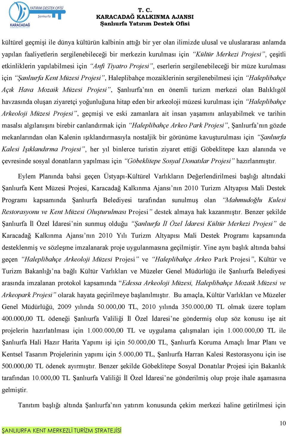 Haleplibahçe Açık Hava Mozaik Müzesi Projesi, Şanlıurfa nın en önemli turizm merkezi olan Balıklıgöl havzasında oluşan ziyaretçi yoğunluğuna hitap eden bir arkeoloji müzesi kurulması için