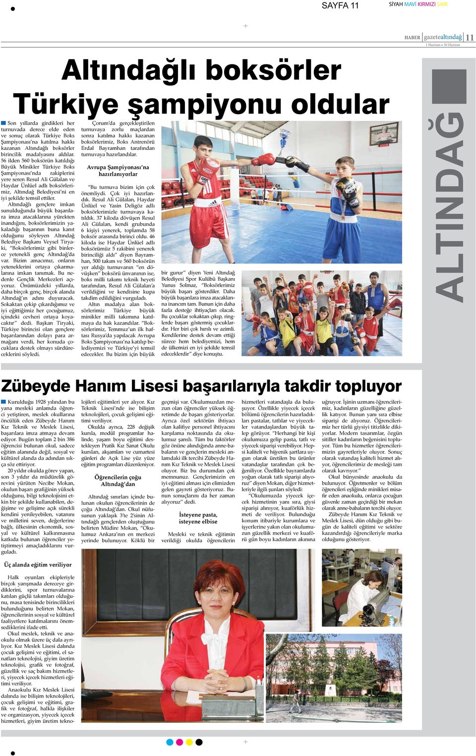 56 ilden 560 boksörün katıldığı Büyük Minikler Türkiye Boks Şampiyonası nda rakiplerini yere seren Resul Ali Gülalan ve Haydar Ünlüel adlı boksörlerimiz, Altındağ Belediyesi ni en iyi şekilde temsil