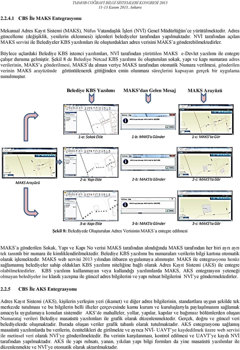 NVİ tarafından açılan MAKS servisi ile Belediyeler KBS yazılımları ile oluşturdukları adres verisini MAKS a gönderebilmektedirler.