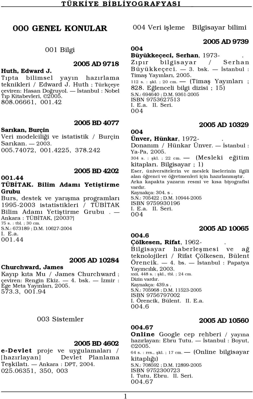 Bilim Adamı Yetiştirme Grubu Burs, destek ve yarışma programları 1995-2003 istatistikleri / TÜBİTAK Bilim Adamı Yetiştirme Grubu. Ankara : TÜBİTAK, [2003?] 75 s. : tbl. ; 30 cm. S.N.: 673189 ; D.M.