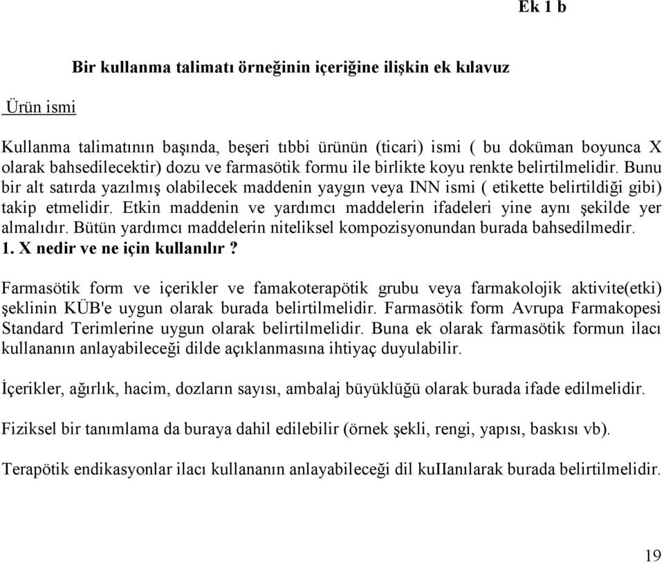 Etkin maddenin ve yardımcı maddelerin ifadeleri yine aynı şekilde yer almalıdır. Bütün yardımcı maddelerin niteliksel kompozisyonundan burada bahsedilmedir. 1. X nedir ve ne için kullanılır?