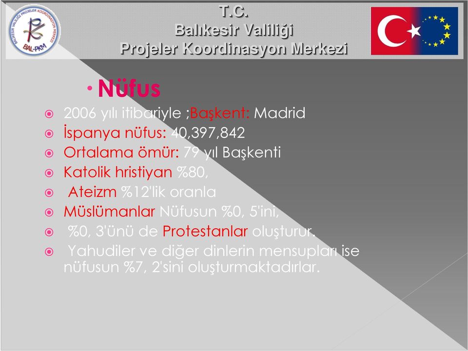 oranla Müslümanlar Nüfusun %0, 5'ini, %0, 3'ünü de Protestanlar oluşturur.