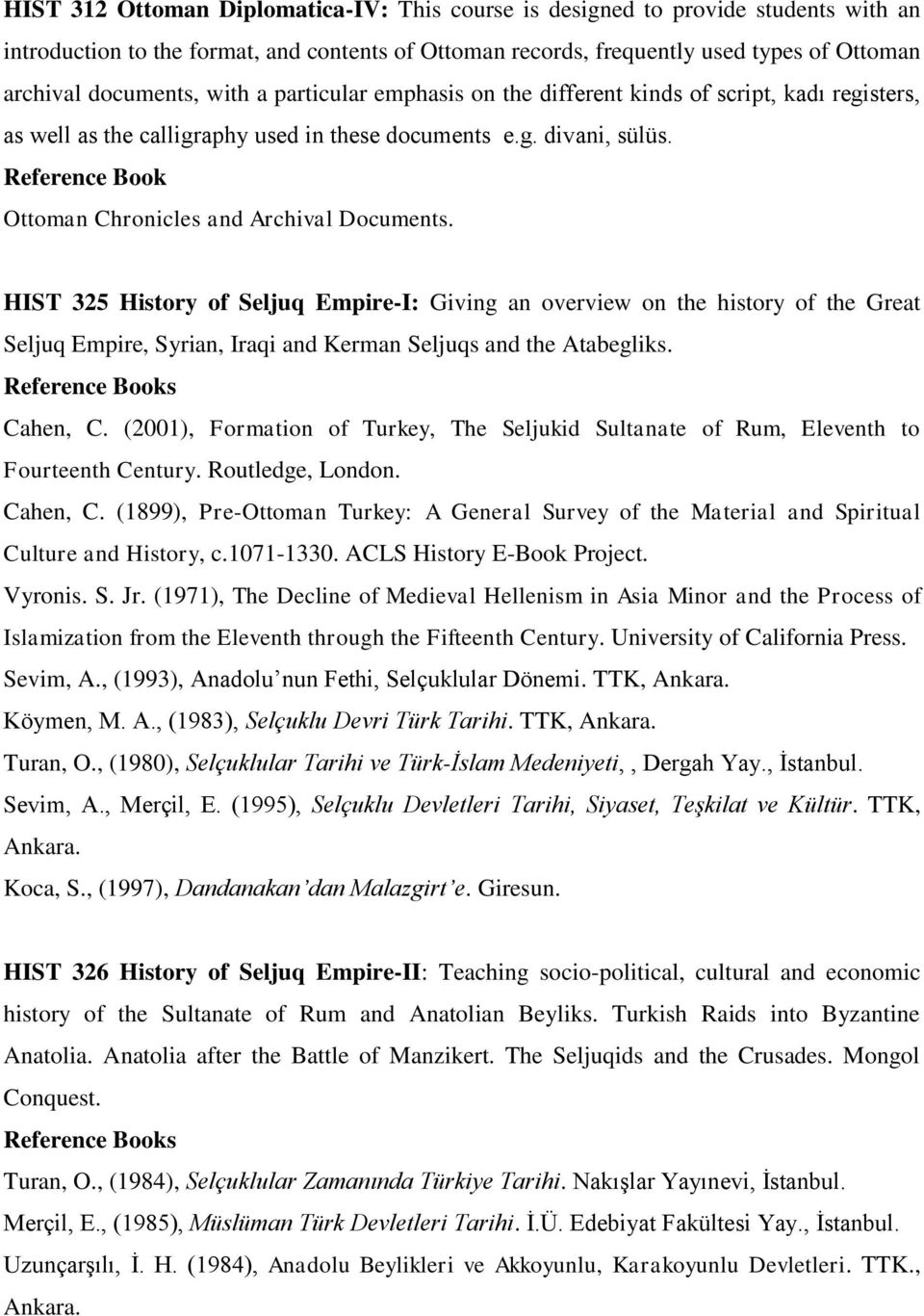 Reference Book Ottoman Chronicles and Archival Documents.