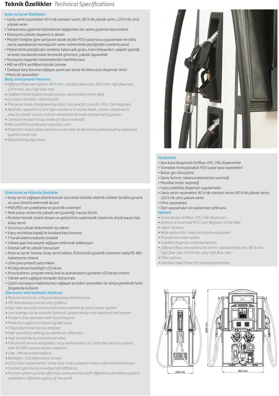 montaja izin veren mühendislik plastiğinden üretilmiş panel Mühendislik plastiğinden üretilmiş tabancalık grubu, kolon bileşenleri, adaptör plastiği ve kolon havalandırmaları ile estetik görünüm,