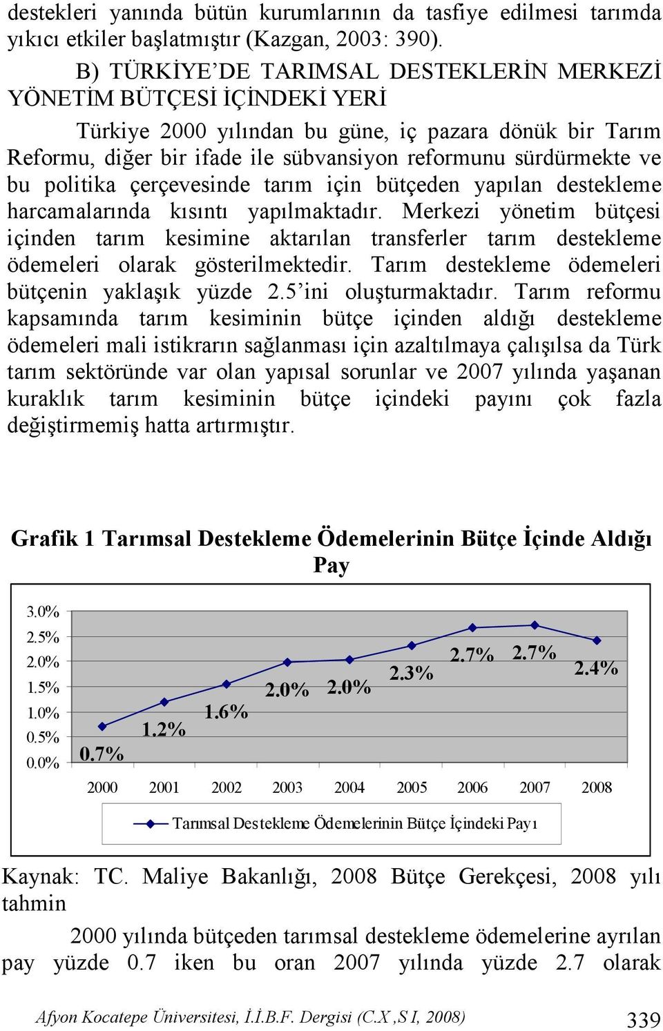 politika çerçevesinde tarım için bütçeden yapılan destekleme harcamalarında kısıntı yapılmaktadır.