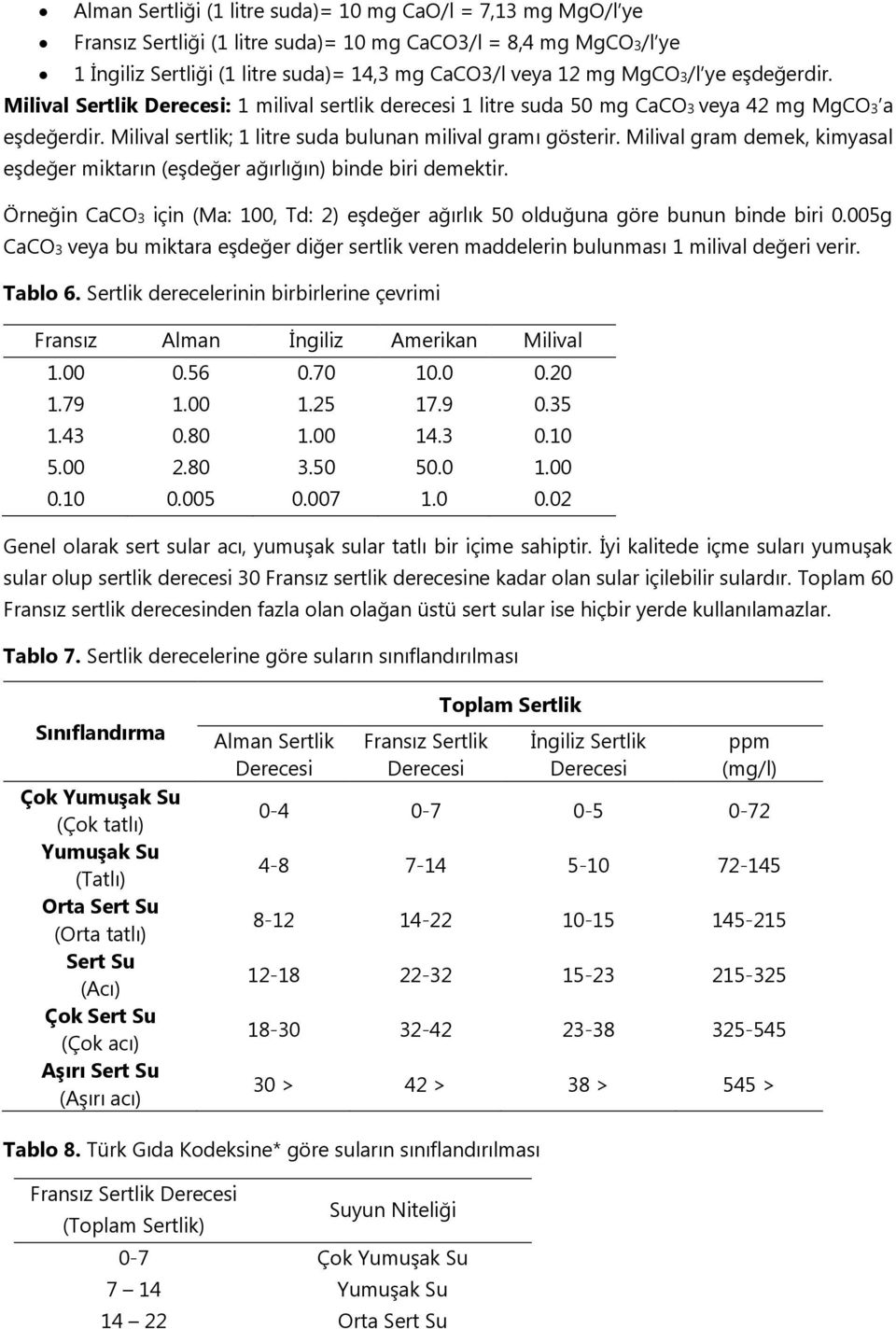 Milival gram demek, kimyasal eşdeğer miktarın (eşdeğer ağırlığın) binde biri demektir. Örneğin CaCO3 için (Ma: 100, Td: 2) eşdeğer ağırlık 50 olduğuna göre bunun binde biri 0.