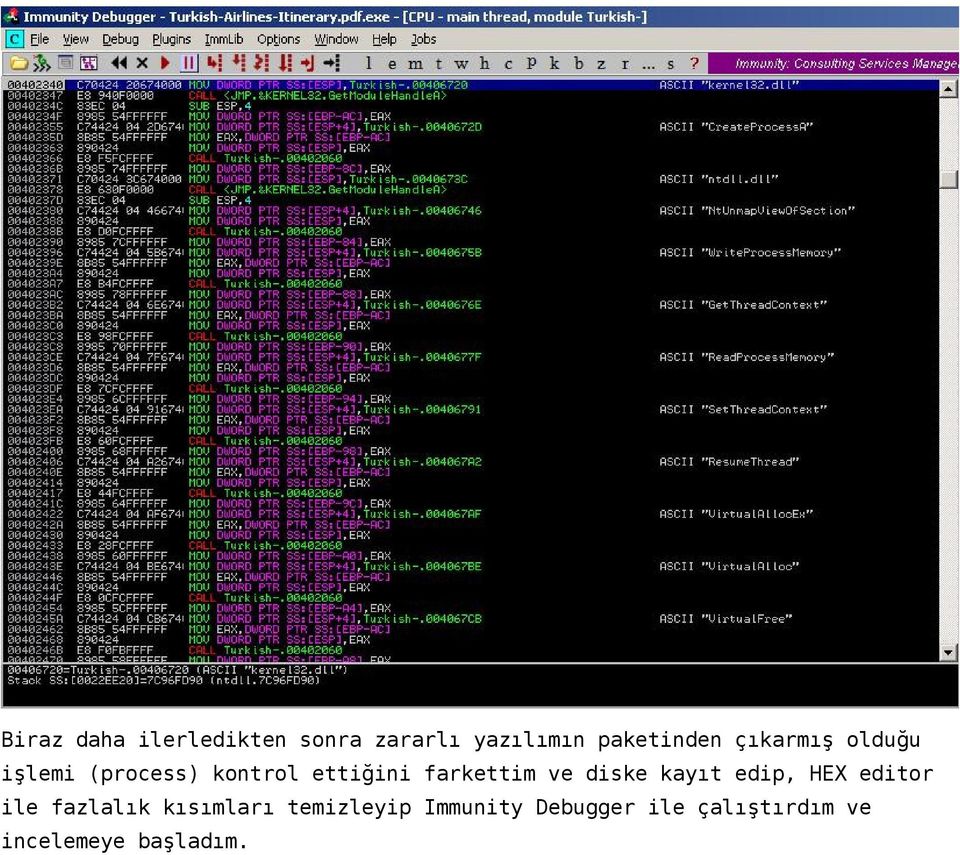 ve diske kayıt edip, HEX editor ile fazlalık kısımları