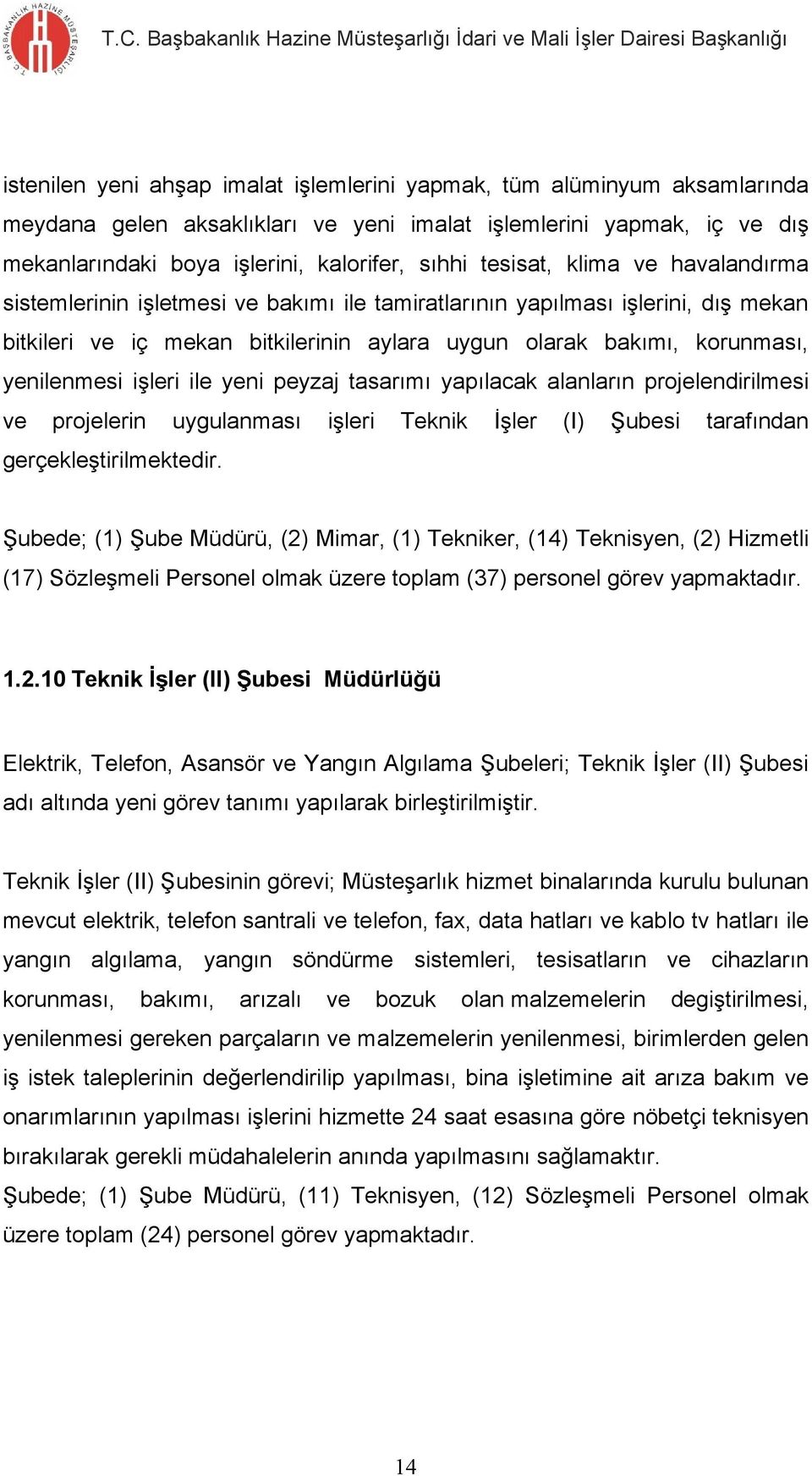 işleri ile yeni peyzaj tasarımı yapılacak alanların projelendirilmesi ve projelerin uygulanması işleri Teknik İşler (I) Şubesi tarafından gerçekleştirilmektedir.