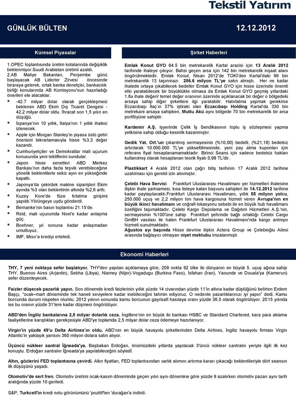 alacaklar. -42.7 milyar dolar olarak gerçekleşmesi beklenen ABD Ekim Dış Ticaret Dengesi - 42,2 milyar dolar oldu. İhracat son 1,5 yılın en düşüğü.