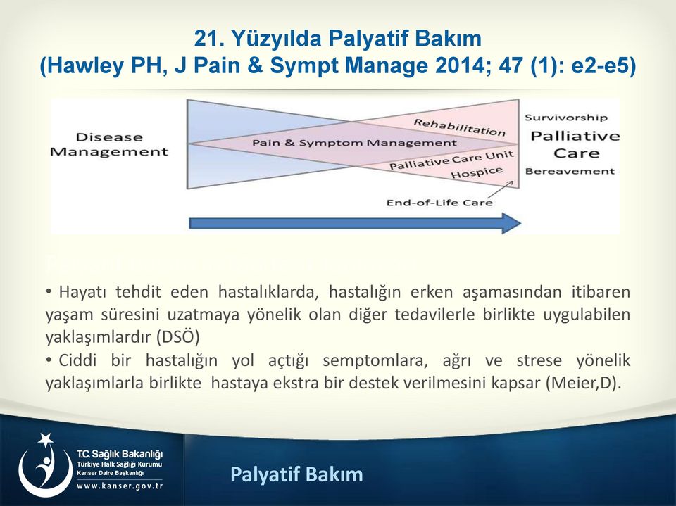 olan diğer tedavilerle birlikte uygulabilen yaklaşımlardır (DSÖ) Ciddi bir hastalığın yol açtığı