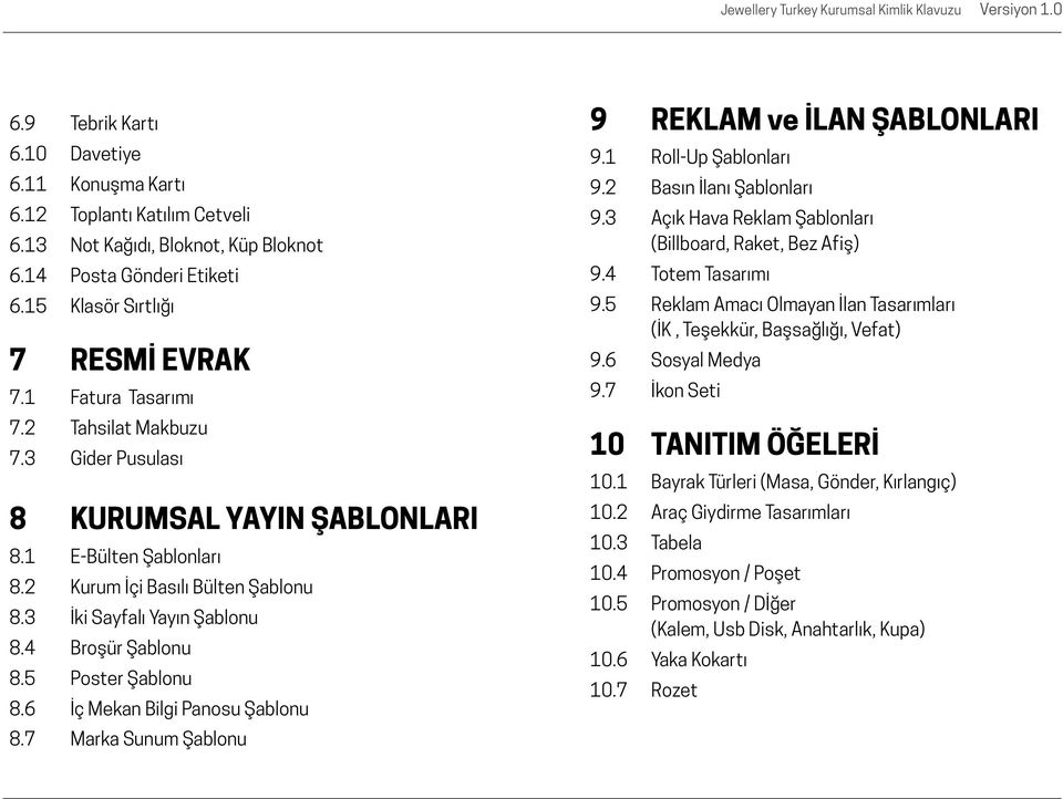 3 İki Safalı Yaın Şablonu 8.4 Broşür Şablonu 8.5 Poster Şablonu 8.6 İç Mekan Bilgi Panosu Şablonu 8.7 Marka Sunum Şablonu 9 REKLAM ve İLAN ŞABLONLARI 9.1 Roll-Up Şablonları 9.