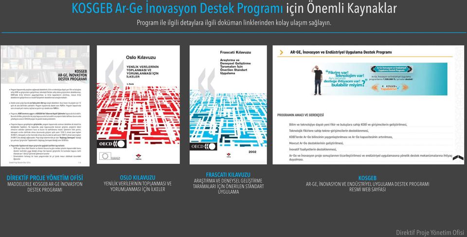 DİREKTİF PROJE YÖNETİM OFİSİ MADDELERLE KOSGEB AR-GE İNOVASYON DESTEK PROGRAMI OSLO KILAVUZU YENİLİK VERİLERİNİN