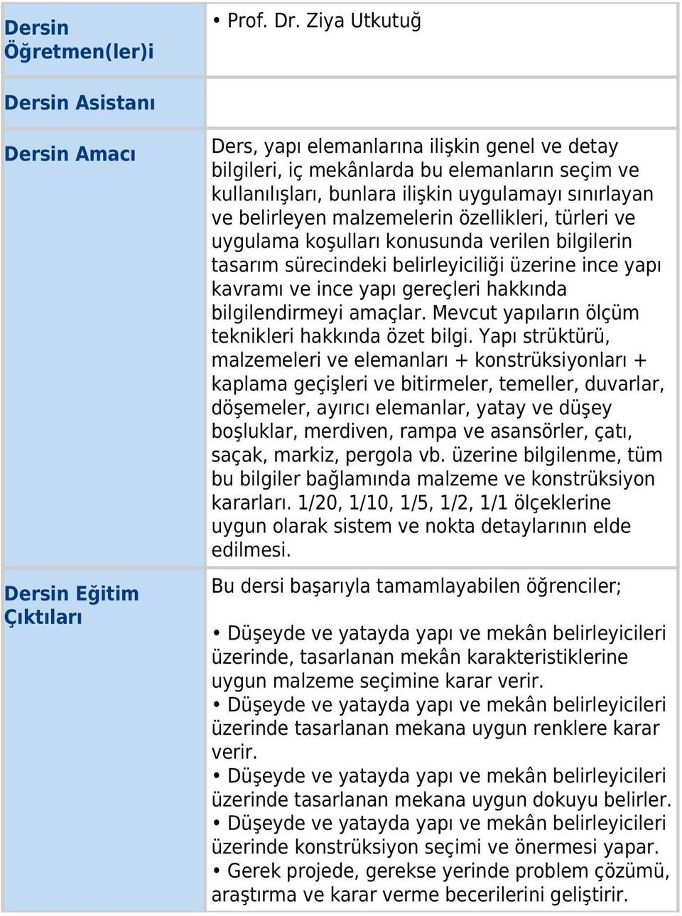 uygulamayı sınırlayan ve belirleyen malzemelerin özellikleri, türleri ve uygulama koşulları konusunda verilen bilgilerin tasarım sürecindeki belirleyiciliği üzerine ince yapı kavramı ve ince yapı