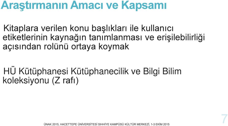 tanımlanması ve erişilebilirliği açısından rolünü ortaya