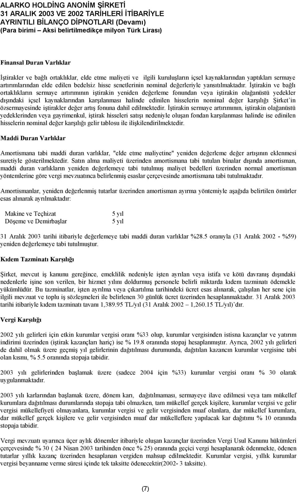 İştirakin ve bağlı ortaklıkların sermaye artırımının iştirakin yeniden değerleme fonundan veya iştirakin olağanüstü yedekler dışındaki içsel kaynaklarından karşılanması halinde edinilen hisselerin