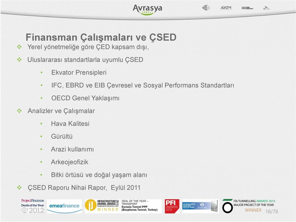 Performans Standartları OECD Genel Yaklaşımı Analizler ve Çalışmalar Hava Kalitesi Gürültü