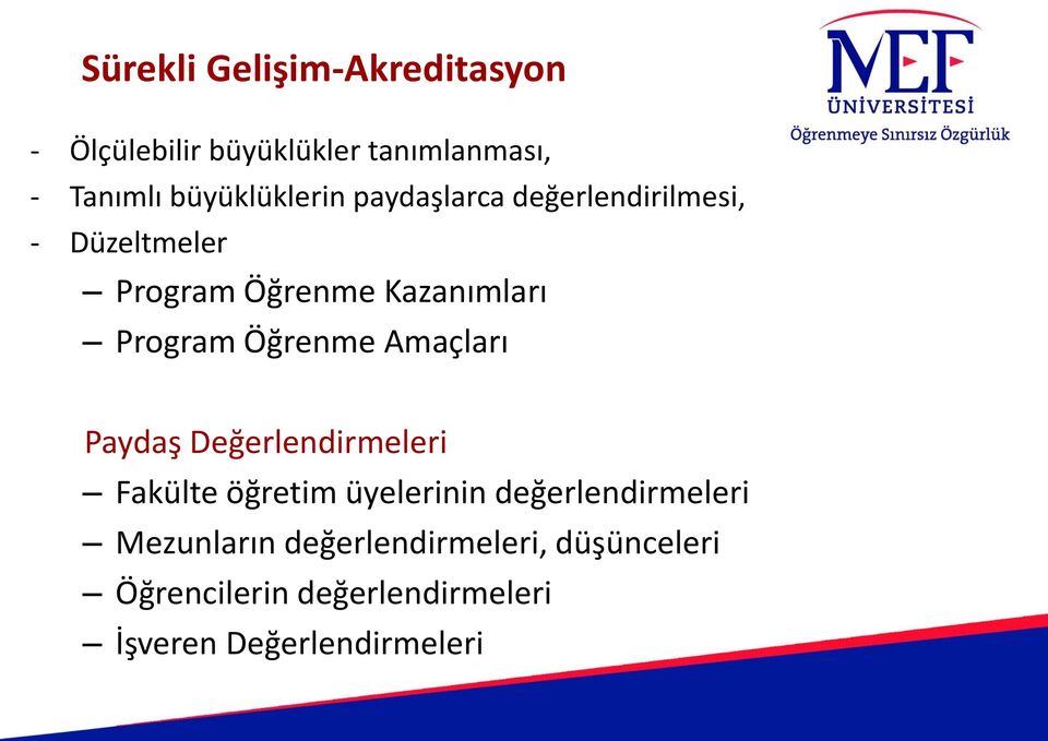 Program Öğrenme Amaçları Paydaş Değerlendirmeleri Fakülte öğretim üyelerinin