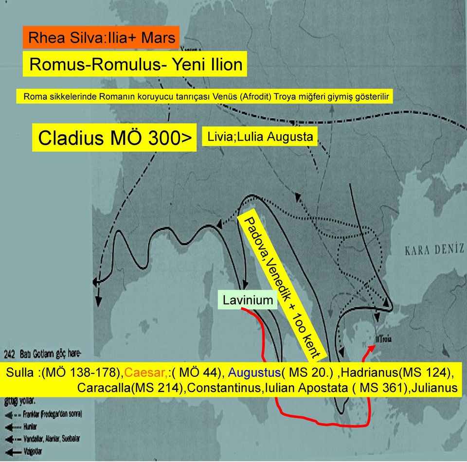 300> Livia;Lulia Augusta Lavinium Sulla :(MÖ 138-178),Caesar,:( MÖ 44), Augustus(