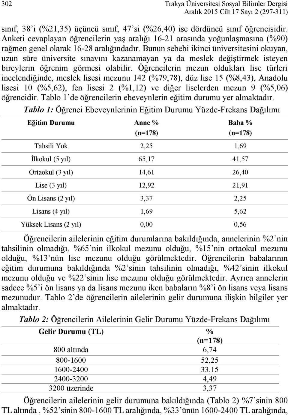 Bunun sebebi ikinci üniversitesini okuyan, uzun süre üniversite sınavını kazanamayan ya da meslek değiştirmek isteyen bireylerin öğrenim görmesi olabilir.