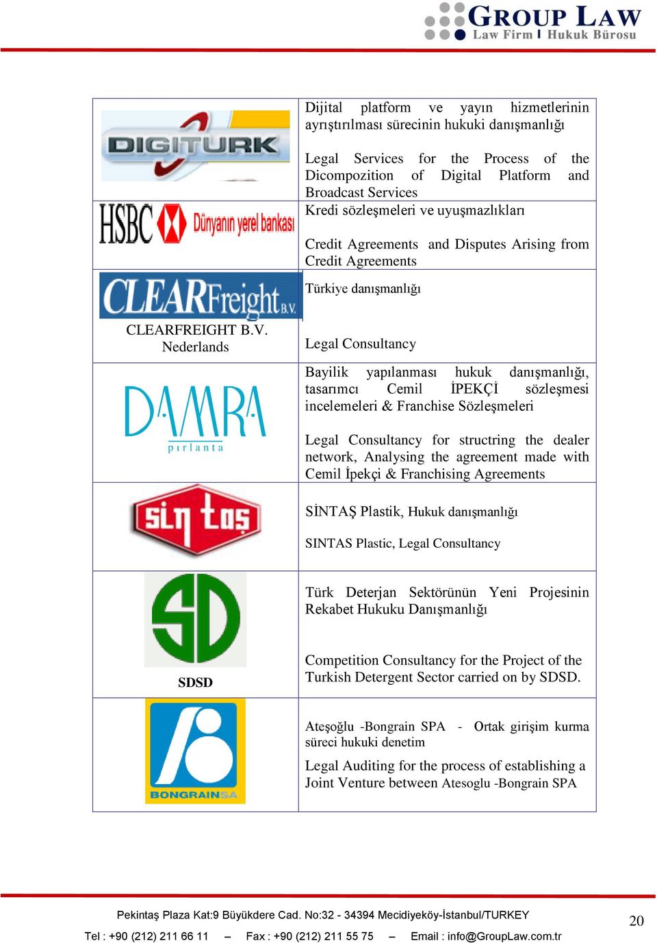 Nederlands Legal Consultancy Bayilik yapılanması hukuk danıģmanlığı, tasarımcı Cemil ĠPEKÇĠ sözleģmesi incelemeleri & Franchise SözleĢmeleri Legal Consultancy for structring the dealer network,