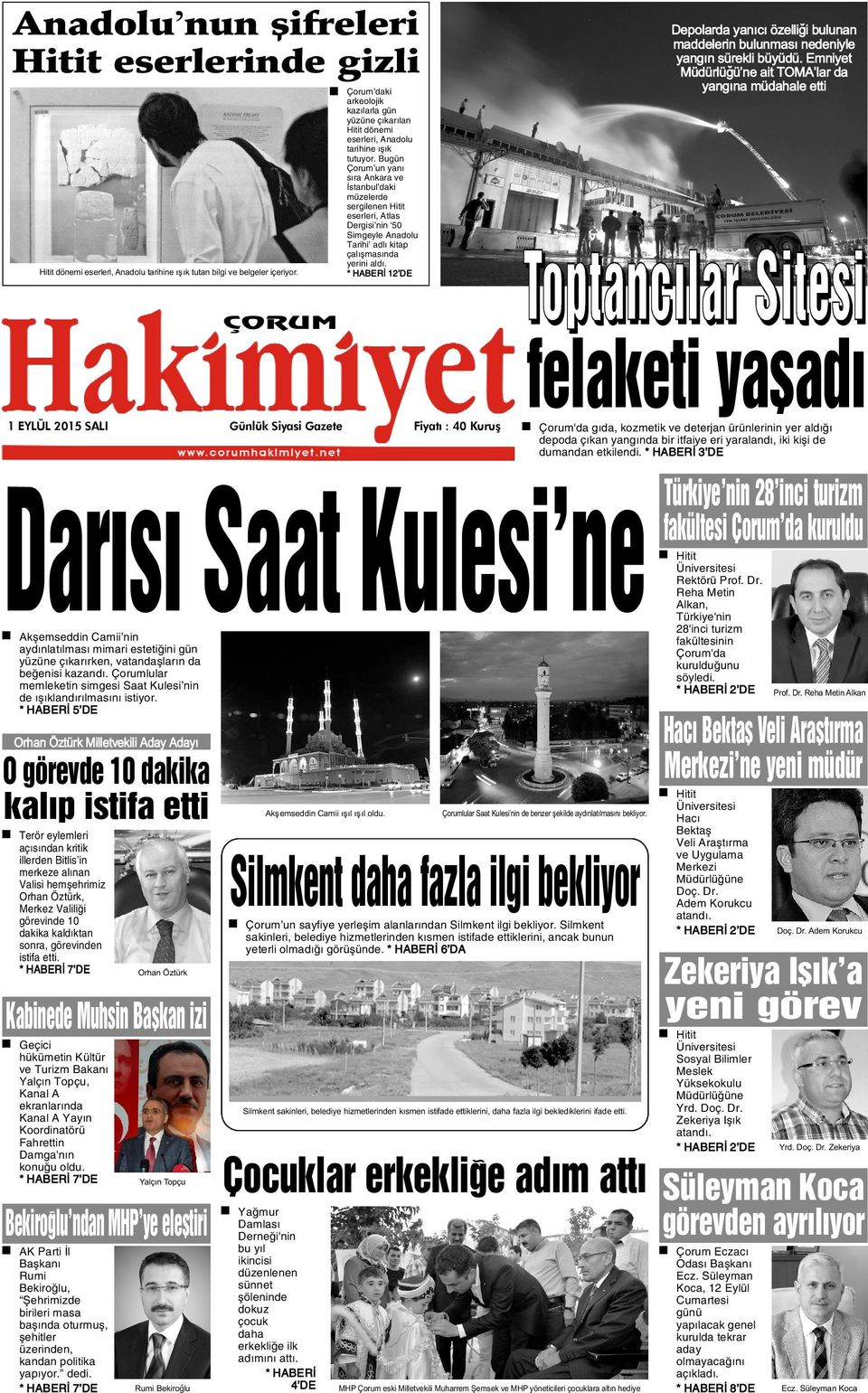 Bugün Çorum un yaný sýra Ankara ve Ýstanbul daki müzelerde sergilenen Hitit eserleri, Atlas Dergisi nin 50 Simgeyle Anadolu Tarihi adlý kitap çalýþmasýnda yerini aldý.