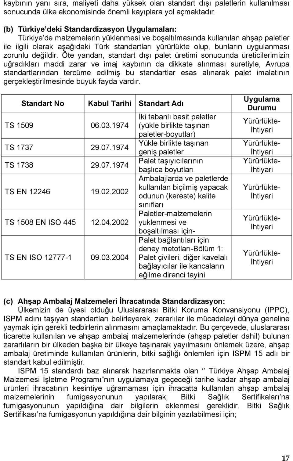 uygulanması zorunlu değildir.