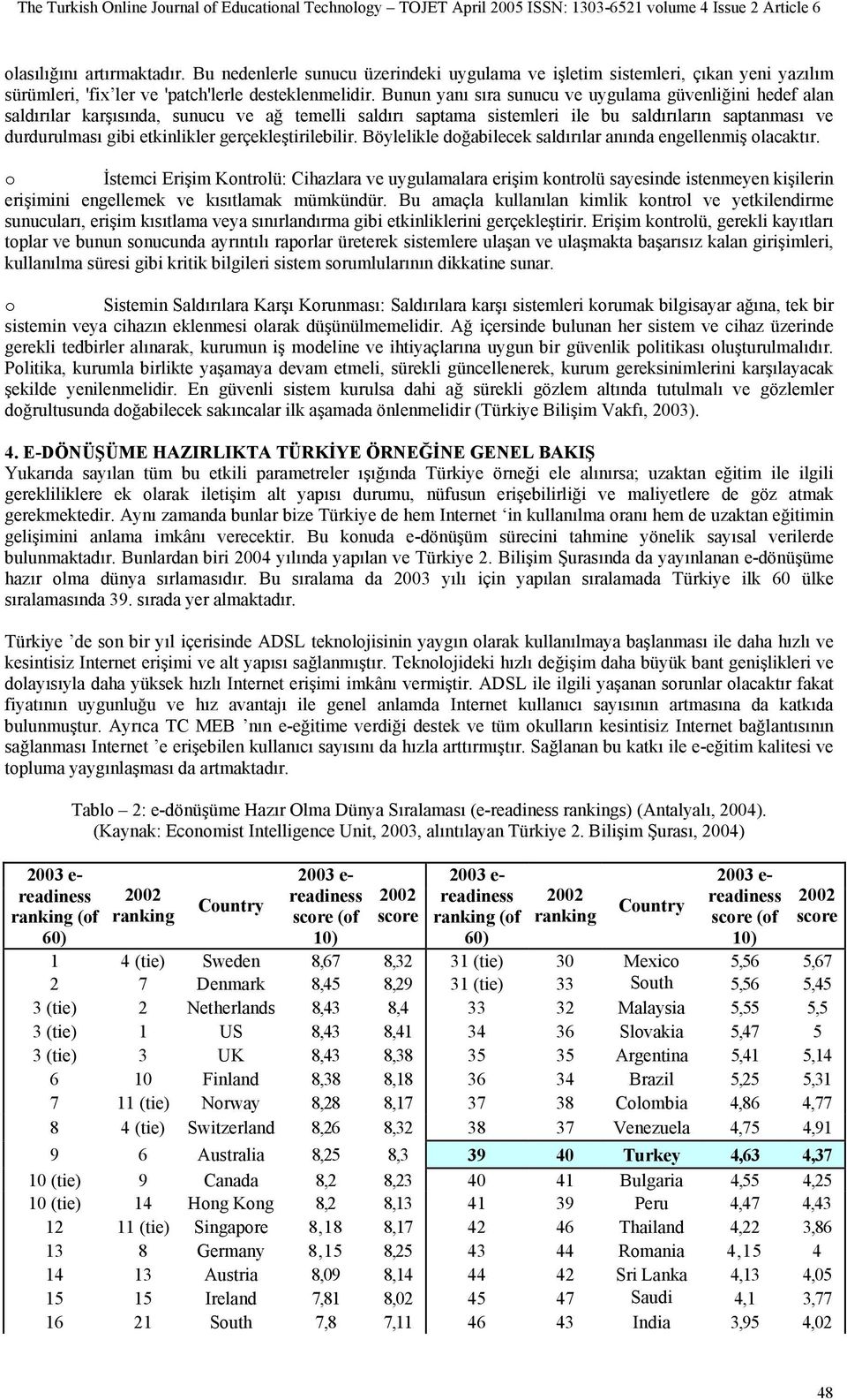 gerçekleştirilebilir. Böylelikle doğabilecek saldırılar anında engellenmiş olacaktır.