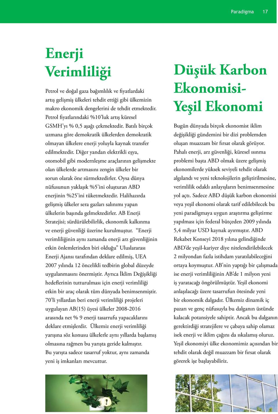 Diğer yandan elektrikli eşya, otomobil gibi modernleşme araçlarının gelişmekte olan ülkelerde artmasını zengin ülkeler bir sorun olarak öne sürmektedirler.